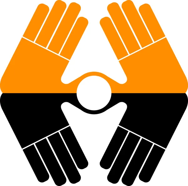 Logo della mano — Vettoriale Stock