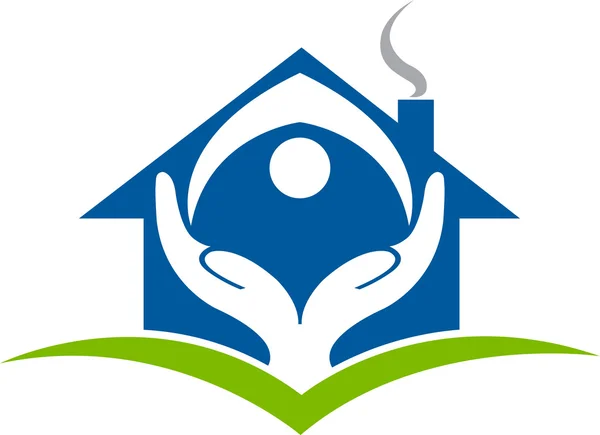 ホームの信頼性を示すロゴ — ストックベクタ
