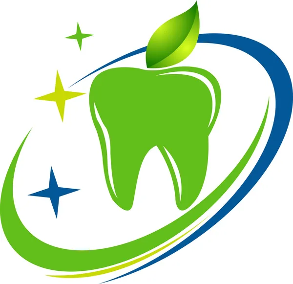 歯科ハーブ ロゴ — ストックベクタ