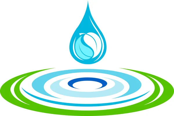 Logo su ripples — Stok Vektör