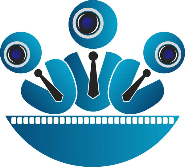 Security camera logo — Stock Vector