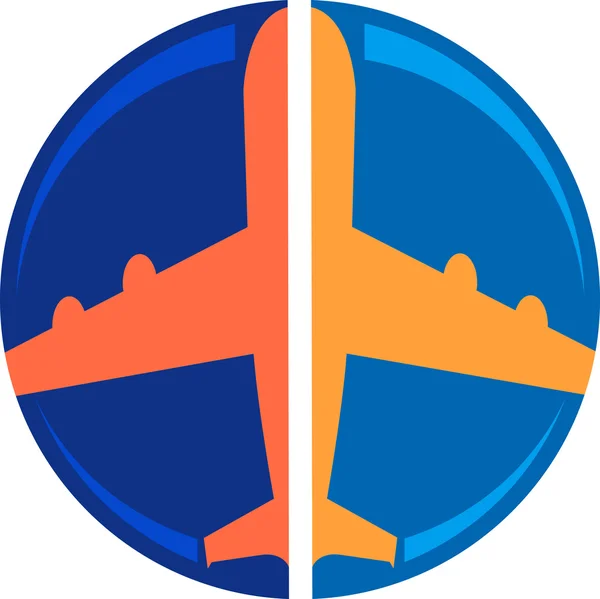Vliegtuig logo — Stockvector