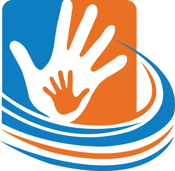 Logo mani — Vettoriale Stock