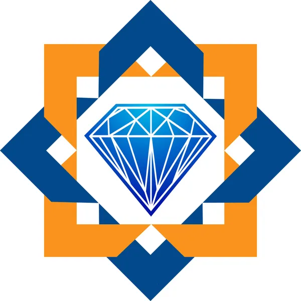 ダイヤモンドロゴ — ストックベクタ