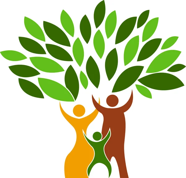 Logo albero genealogico — Vettoriale Stock