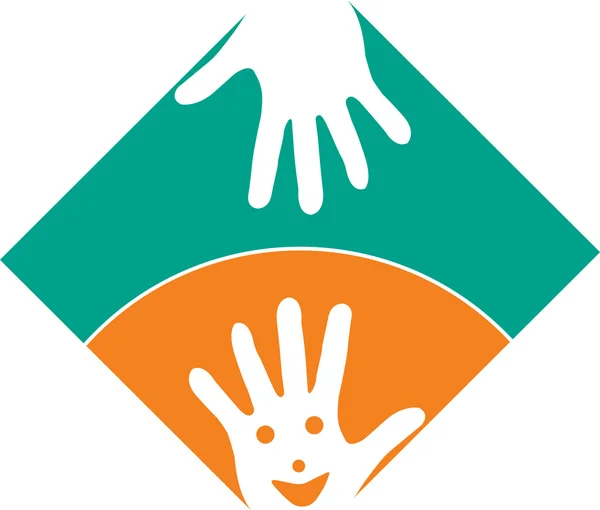 Logo de manos — Vector de stock