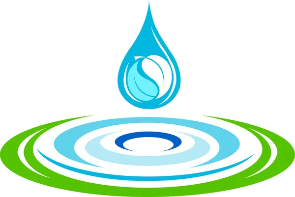 Logo su ripples — Stok Vektör