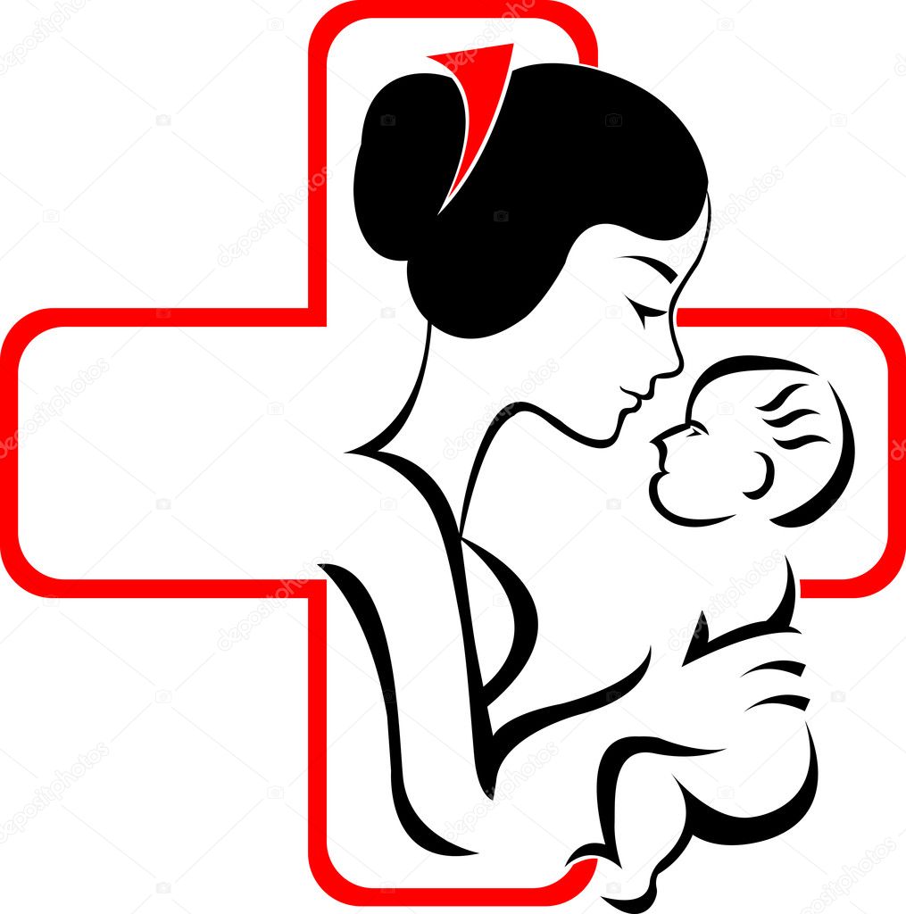 Illustration art of a nursing home logo with isolated background