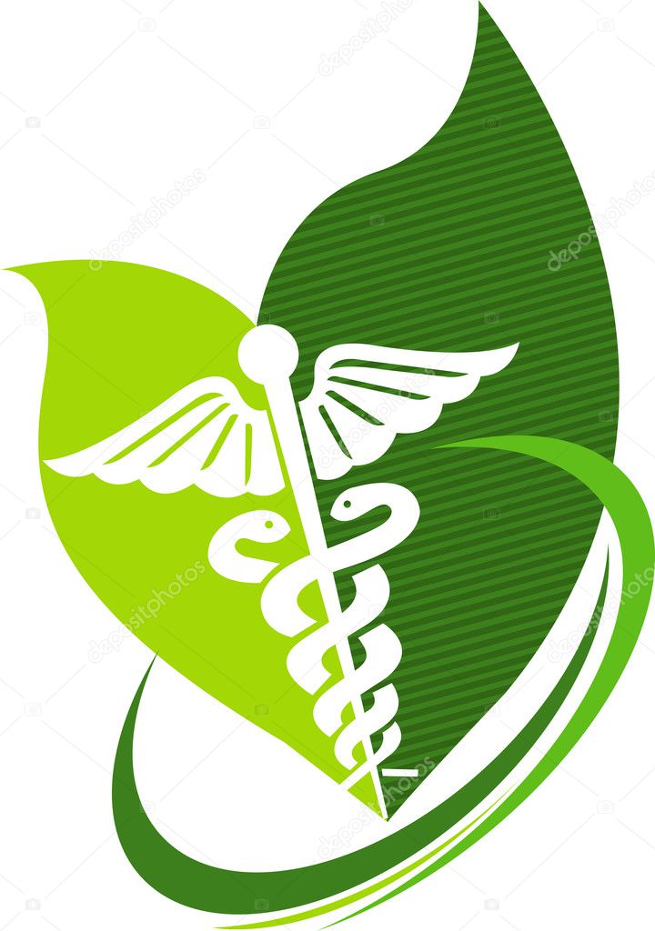 Herbal caduceus ⬇ Vector Image by © magagraphics | Vector Stock 9744311