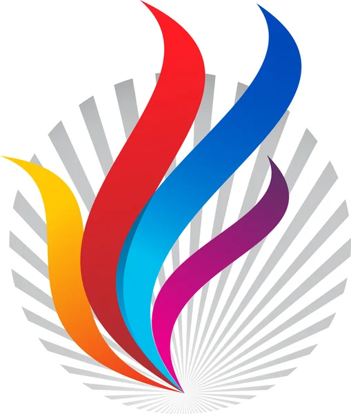 Полум'я логотип — стоковий вектор