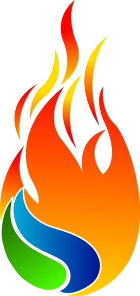 炎のロゴ — ストックベクタ