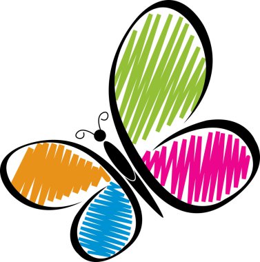 Butterfly logo clipart