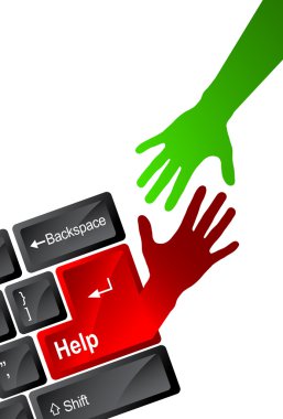 Technology help hand clipart