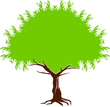 Tree hands clipart