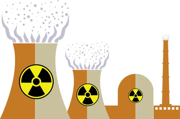 Elektrowni jądrowej logo — Wektor stockowy