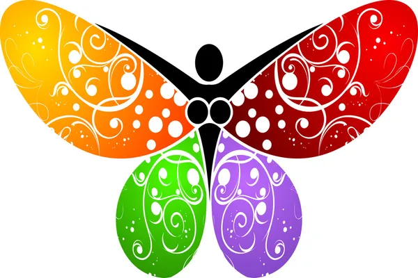 Butterfly logo — Stock Vector