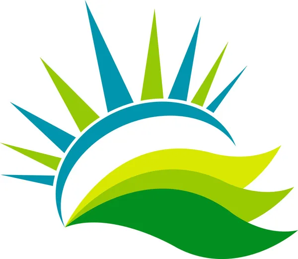 Logo foglia estate — Vettoriale Stock