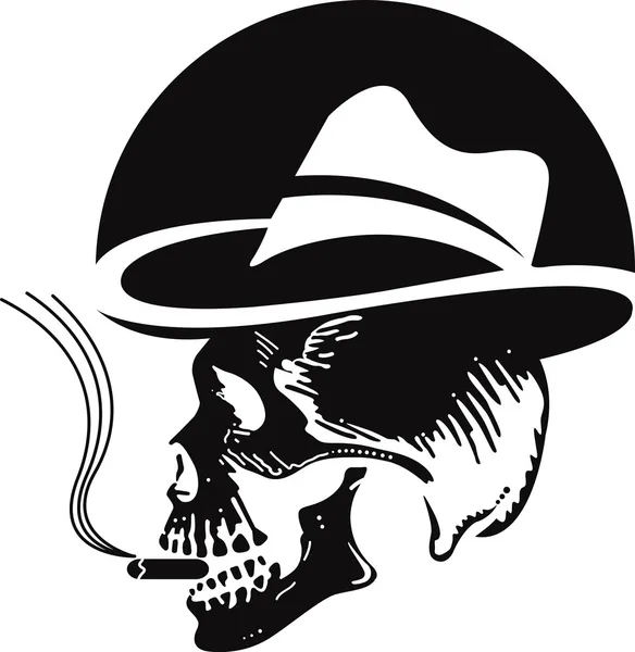 Totenkopf rauchen — Stockvektor