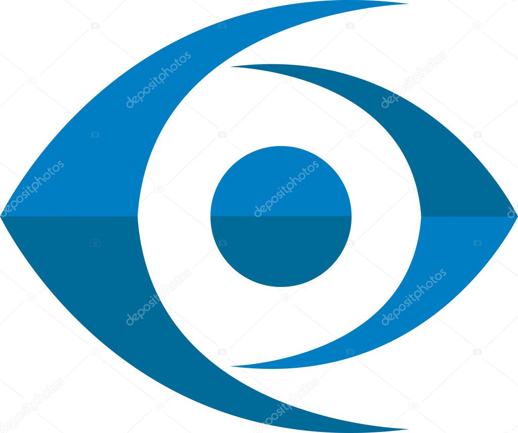 Illustration art of a eye logo with isolated background