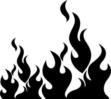 Black flame clipart