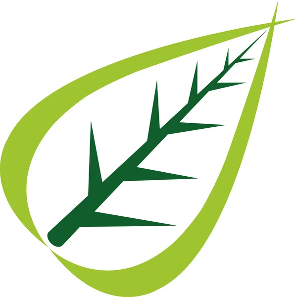Logo foglia — Vettoriale Stock