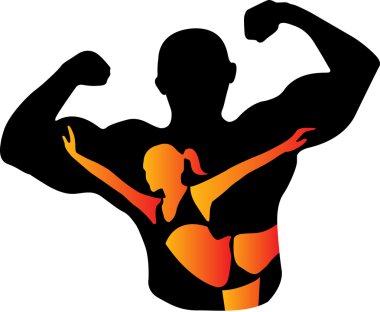 Gym concept man clipart