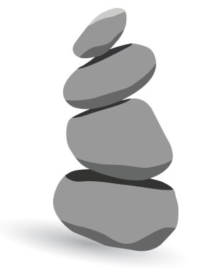 Stone balancing clipart