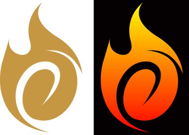 Flame logo clipart