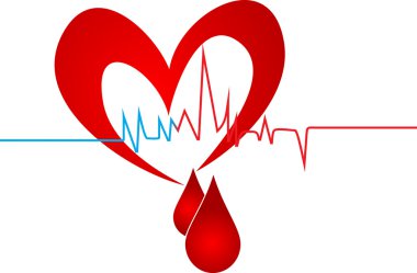 Blood heart clipart