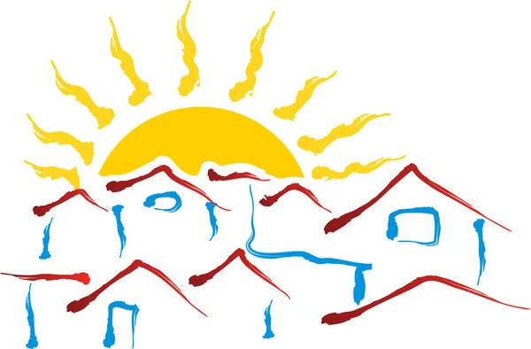 Logo des maisons — Image vectorielle
