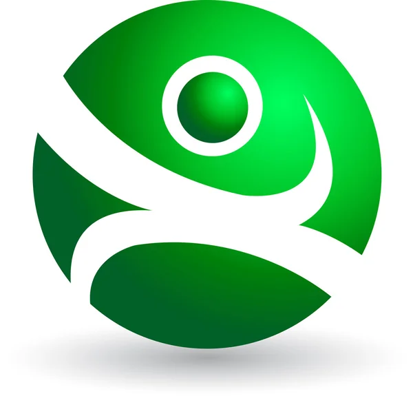 Globe logo humain — Image vectorielle