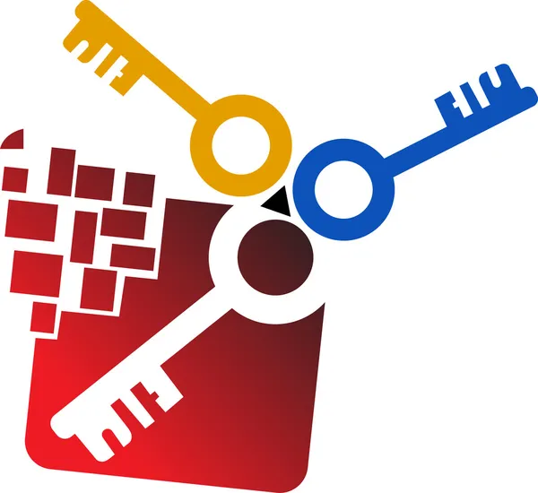 Hausschlüssel-Logo — Stockvektor
