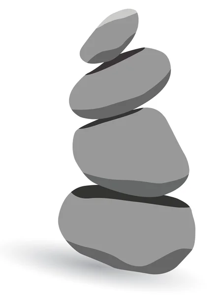 Stone balancing — Stock Vector