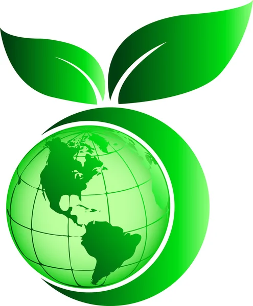 Green leaf globe — Wektor stockowy