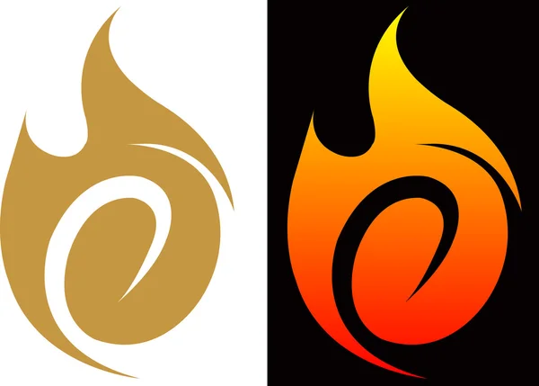 Logo de flamme — Image vectorielle
