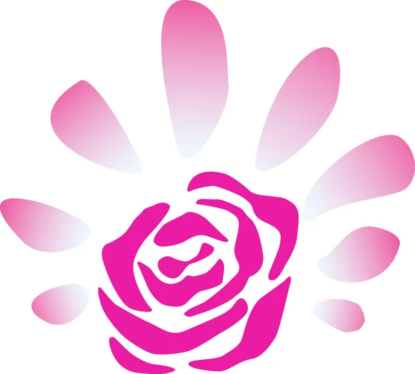 Logo rosa — Vettoriale Stock
