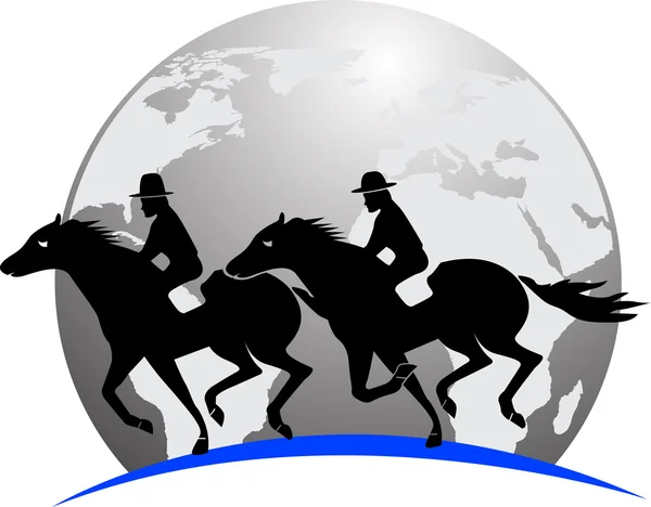 Paardenlogo — Stockvector
