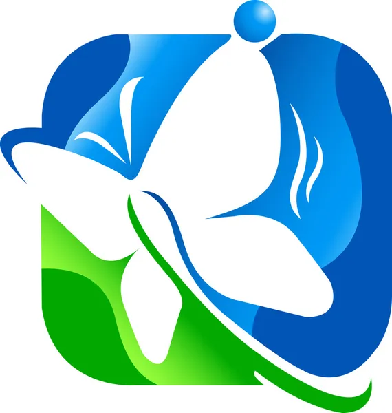 Vlinder logo — Stockvector