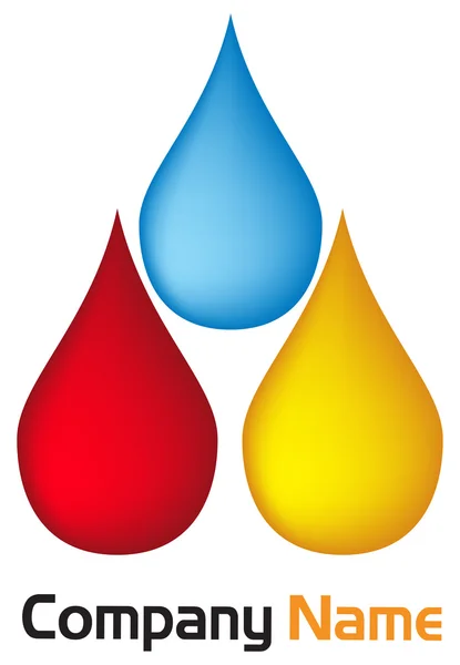 Wassertropfen und Bluttropfen und Öltropfen — Stockvektor