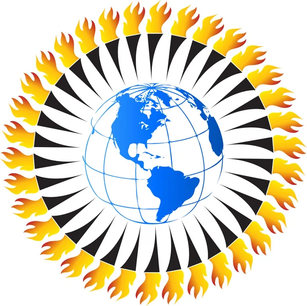 Γύρω από την Ολυμπιακή φλόγα — Διανυσματικό Αρχείο