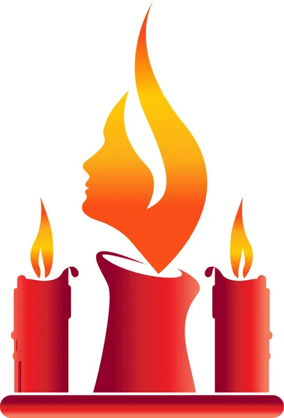 Candle face — Stock Vector