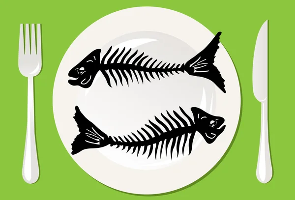 Pesce morto — Vettoriale Stock