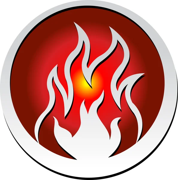 炎のロゴ — ストックベクタ