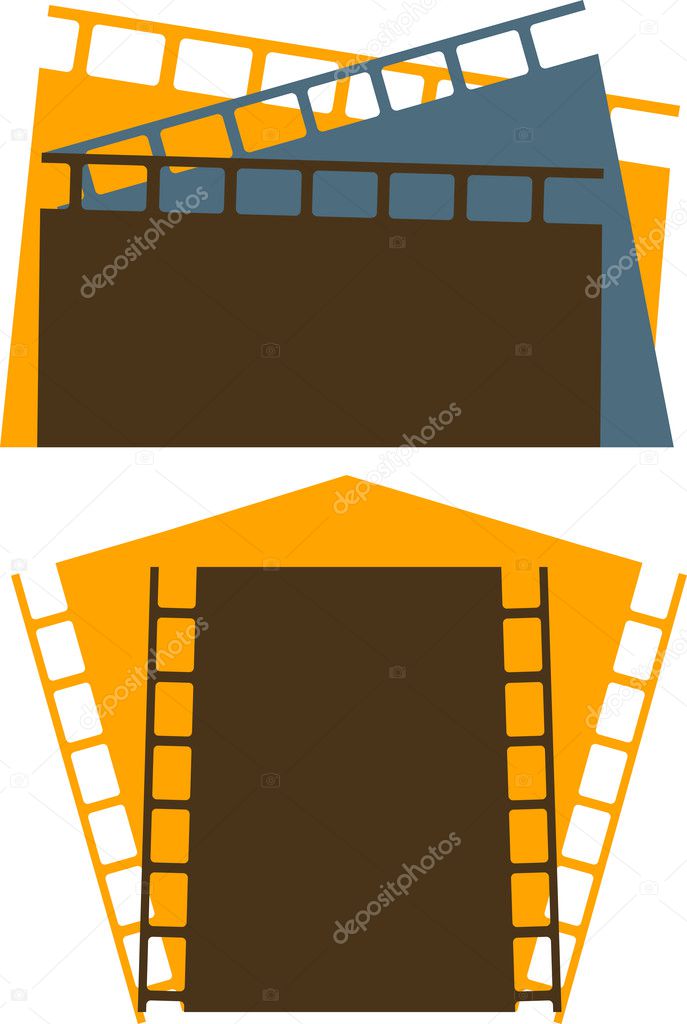 Illustration art of film logo with isolated background