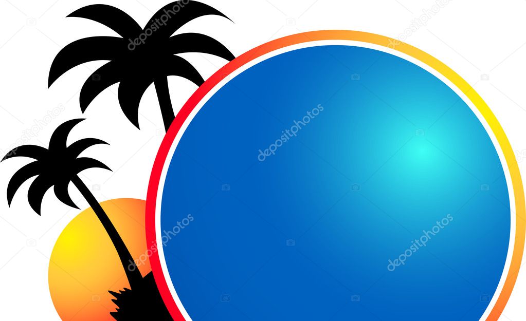 Illustration art of summer with isolated background