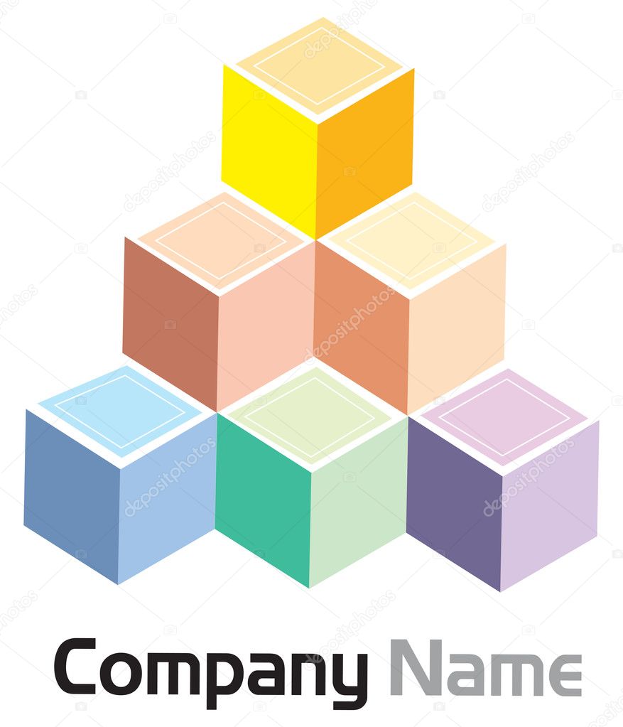 Illustration art of box logo on white background