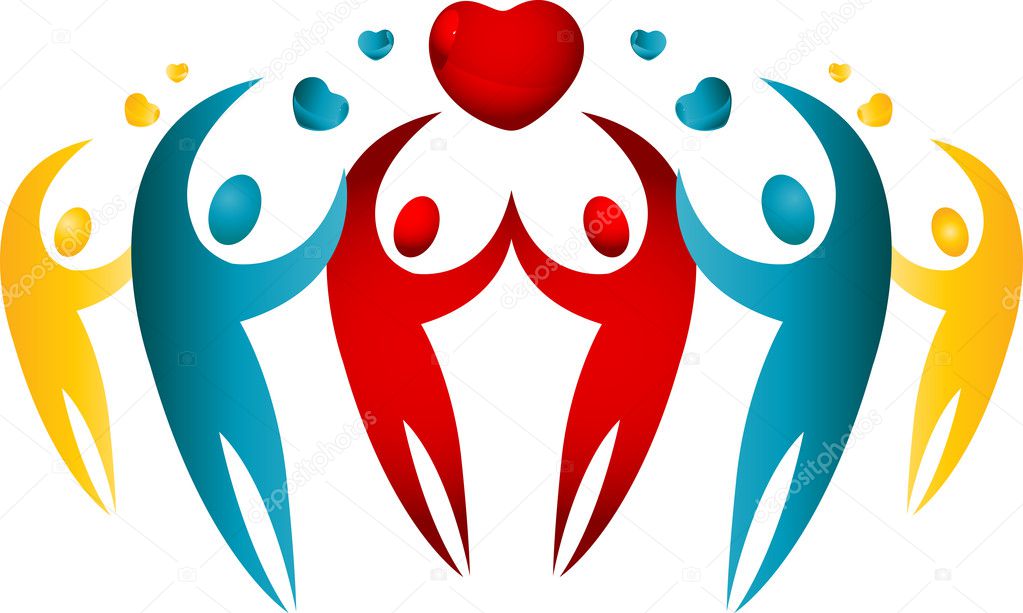 Illustration art of active couples with isolated background