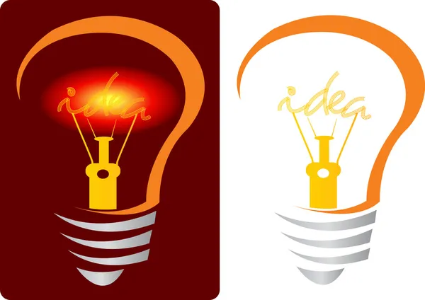 Bright idea lamp — Stock Vector