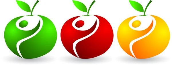 Aktive Äpfel — Stockvektor