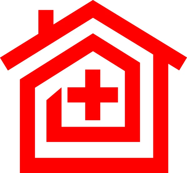 Дом плюс логотип — стоковый вектор